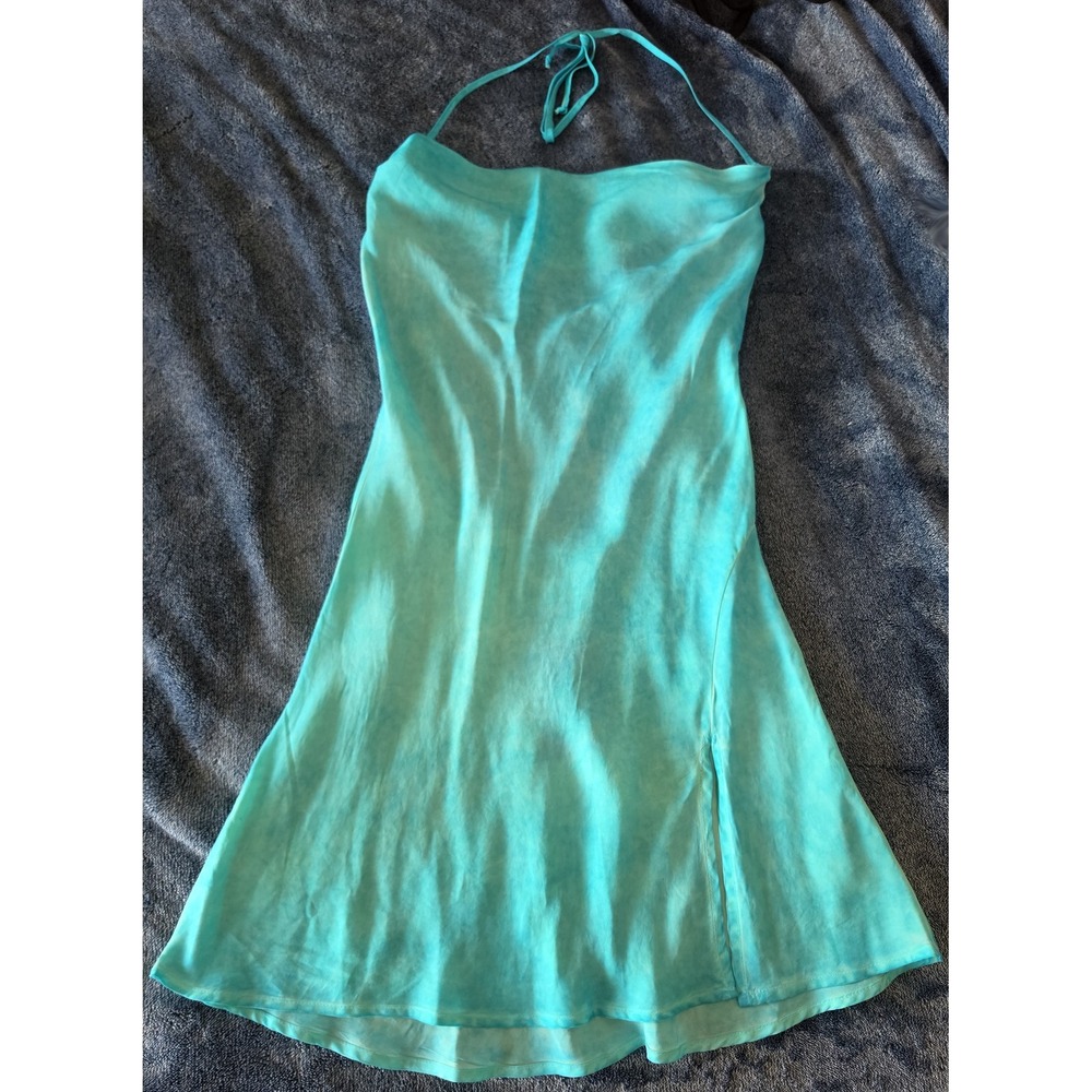 NWT Vintage Souls Sheena Mini Dress M Aqua Sleeveless USA Sundress Mermaid Color